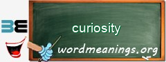 WordMeaning blackboard for curiosity